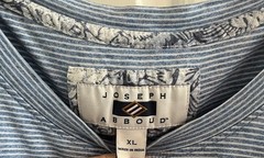 Joseph Abboud Cotton Lyocell Crew Neck T-Shirt Men’s XL X-LARGE Blue Stripes