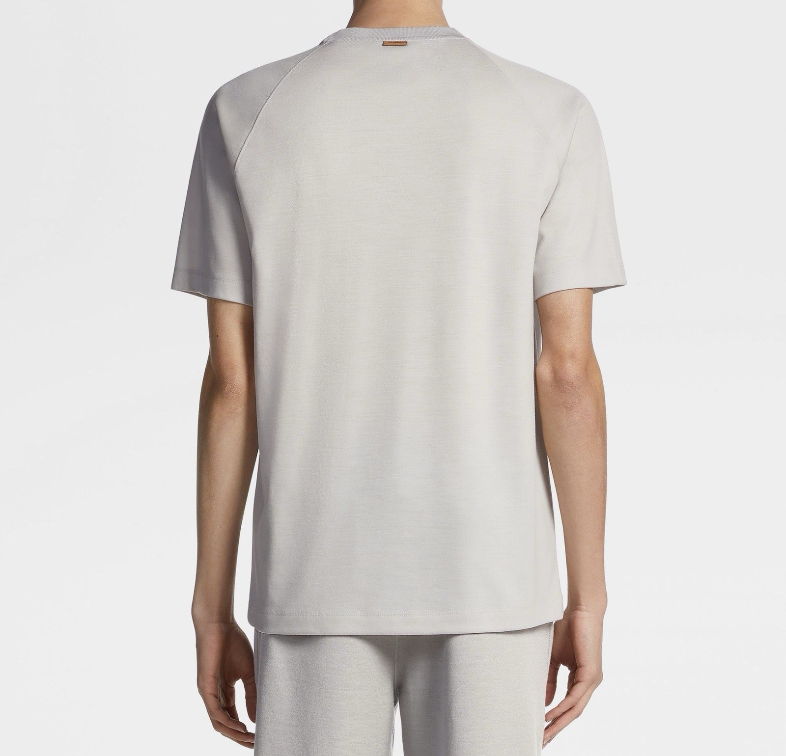 ZEGNA Men’s ‘High Performance’ Wool T-Shirt Light Grey Size XXL / 2XL $920+ NEW gallery