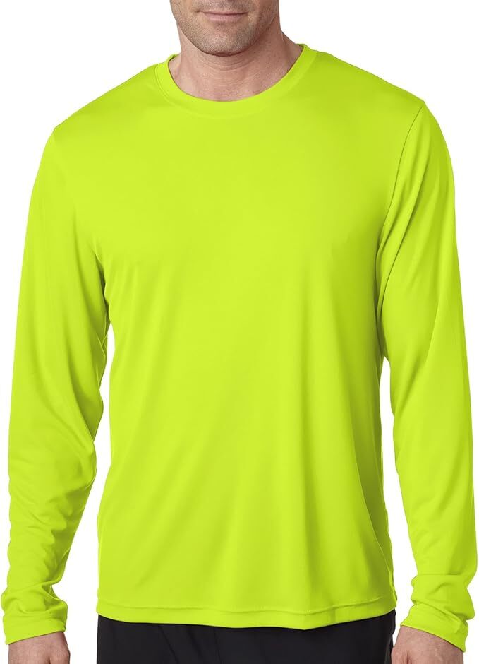 Hanes Cool DRI With Fresh IQ Long Sleeves Performance T-Shirt Hi-Viz S-3XL gallery