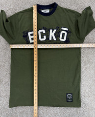 Vintage Ecko Unltd. Felt Letter Tee Men’s L Green Rhino Downrock Power Moves Y2K
