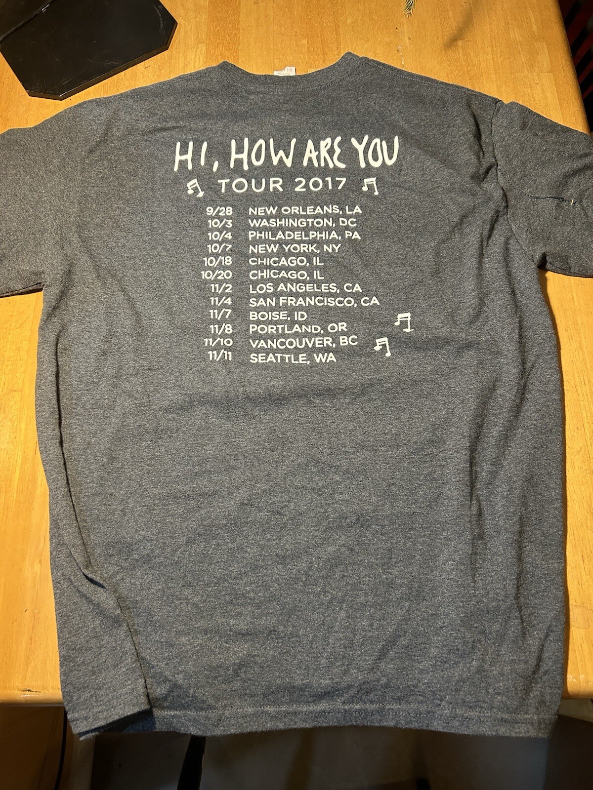 Daniel Johnston Hi How Are You? Tour shirt XL. Dark Grey. Nirvana gallery