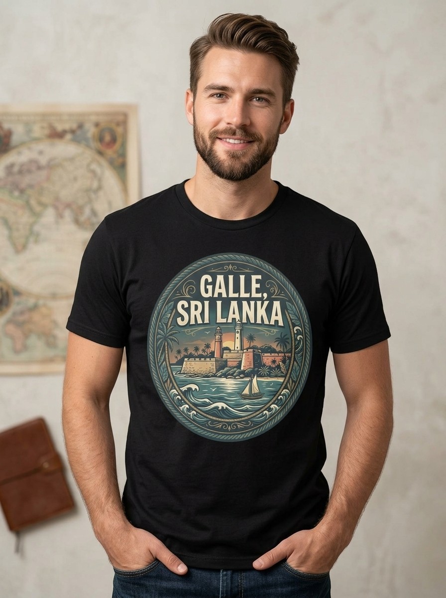 Galle Sri Lanka Fort City Graphic T-Shirt Unisex Travel Tee gallery
