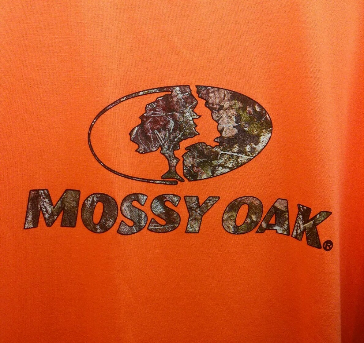 Men's Mossy Oak Large Orange Camoflauge T-Shirt Crewneck Country Hunting SS NWT gallery