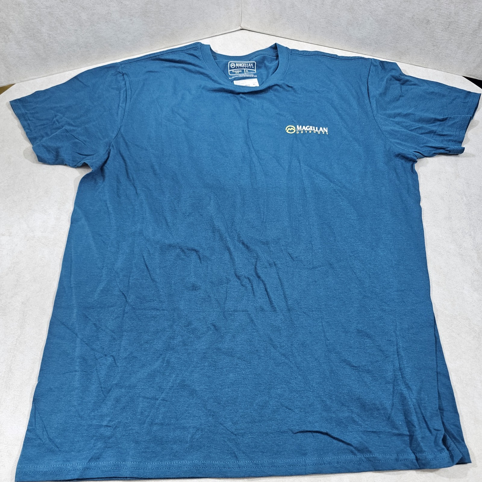 Magellan Outdoor Classic Fit Mens XL Blue Short Sleeve Bass T-shirt NWT gallery
