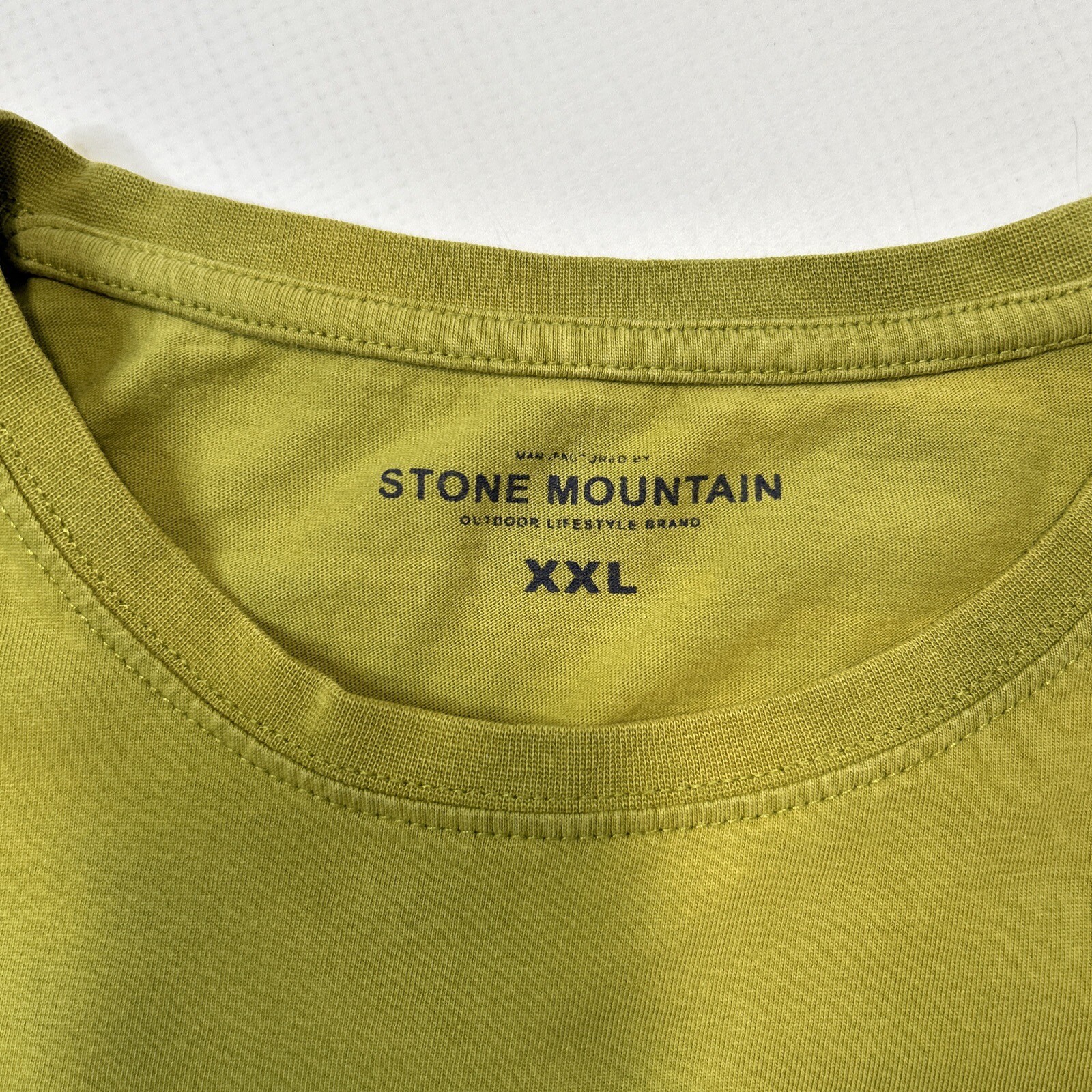 Stone Mountain Outdoor Lifestyle T-Shirt Men’s XXL Logo Graphic Olive Tye Dye gallery
