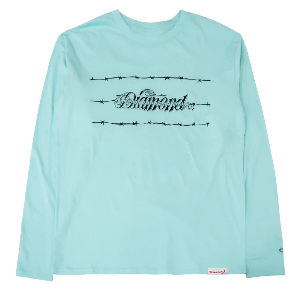 Diamond Supply Co. Men’s Barbed Wire Long Sleeve Seafoam Green T-Shirt