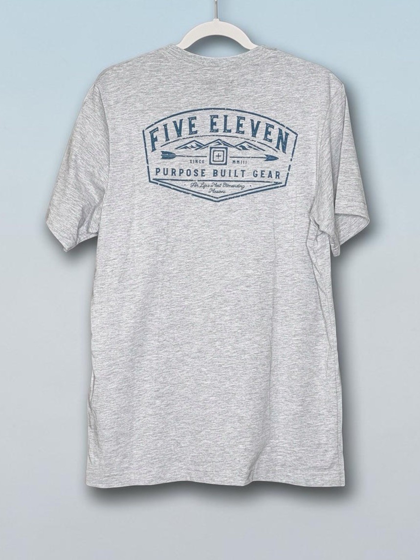 5.11 Tactical Heather Gray Blue Purpose Built Gear T-Shirt Men’s Medium NEW NWT! gallery