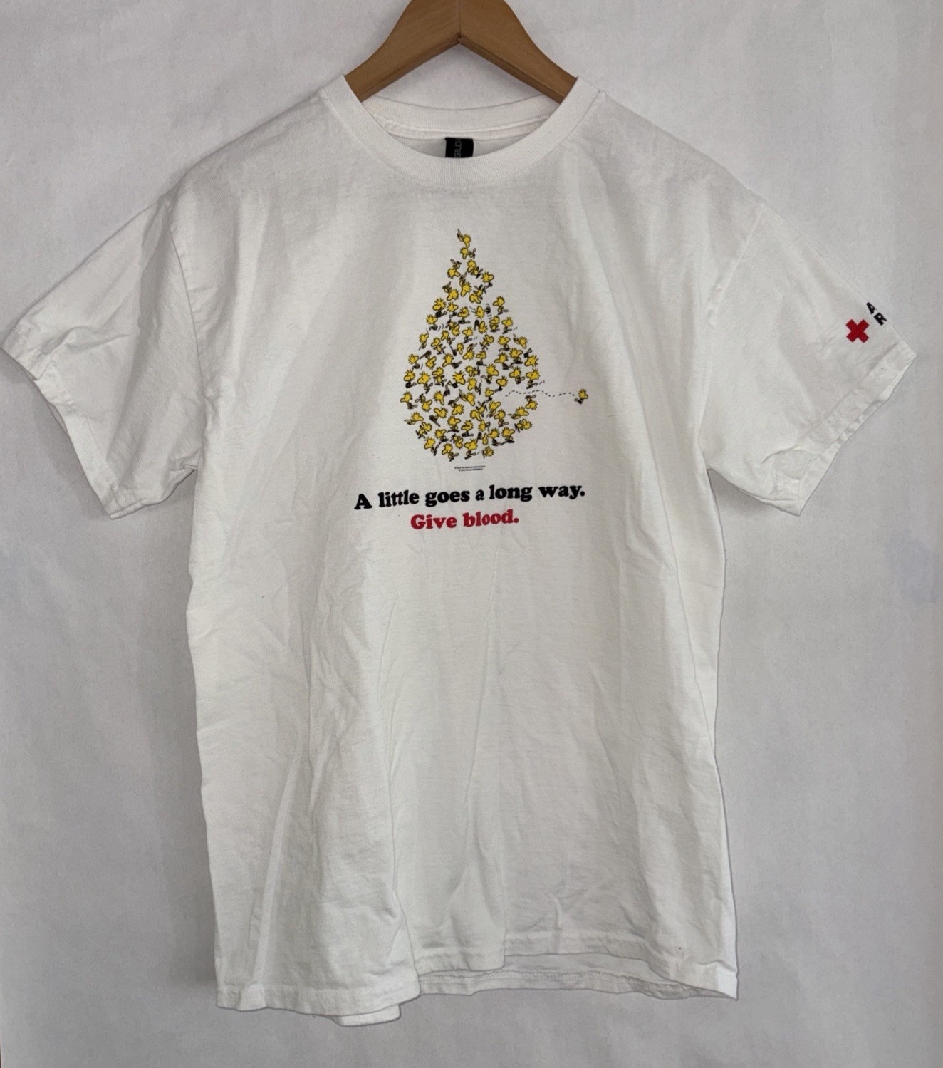 American Red Cross Woodstock T Shirt 2025 Sz. Adult S Peanuts, Snoopy
