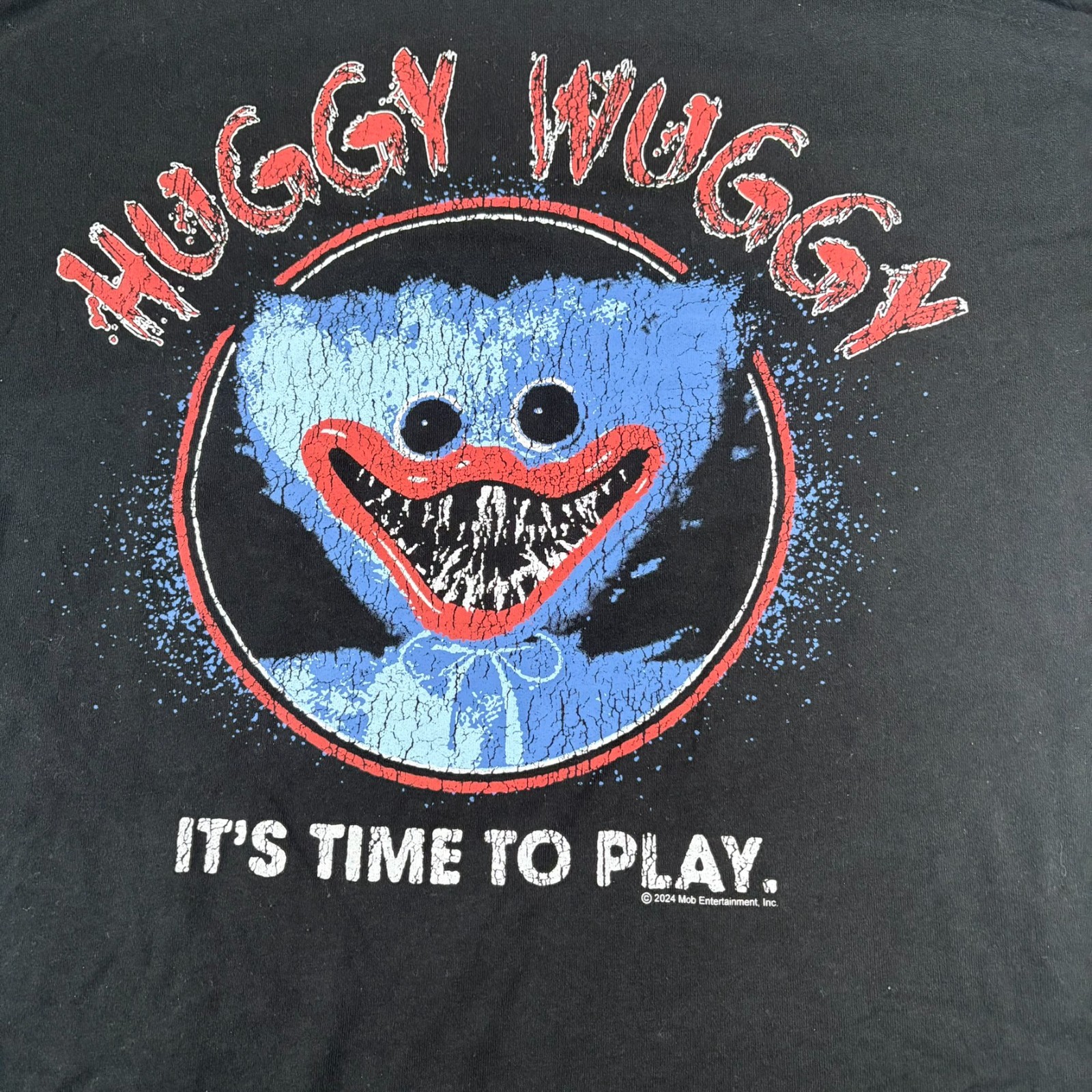 Huggy Wuggy Poppy Playtime T Shirt Mens Large Black Horror Game Tee gallery