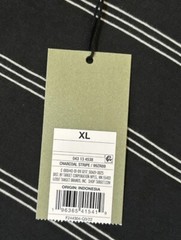 Goodfellow & Co Mens Standard Fit Short Sleeve T-Shirt, Charcoal Stripe Size XL