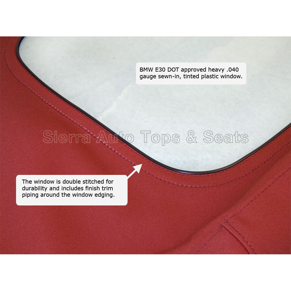 BMW E37 Z3 Convertible Top in Blue Stayfast Cloth with Plastic Window