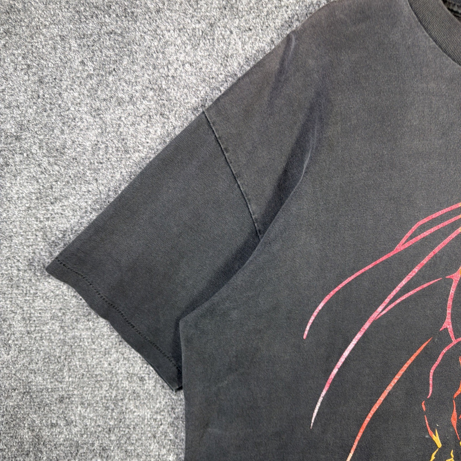 Vintage Chernabog Shirt 2XL Black 90s Disney Villains Fantasia RARE Faded USA gallery
