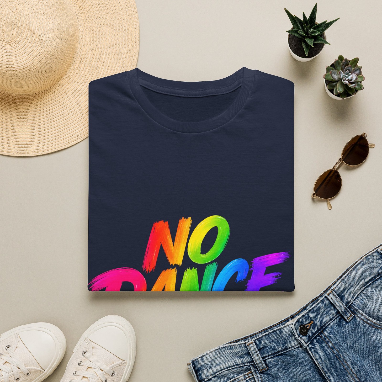 No Dance rainbow brushstroke T-Shirt gallery