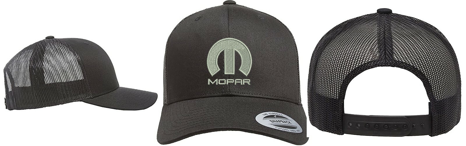 Yupoong Snapback Trucker Structured Embroidered Hat Mopar Motor Car Sport Racing gallery