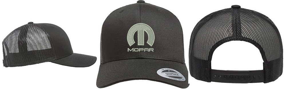 Yupoong Snapback Trucker Structured Embroidered Hat Mopar Motor Car Sport Racing