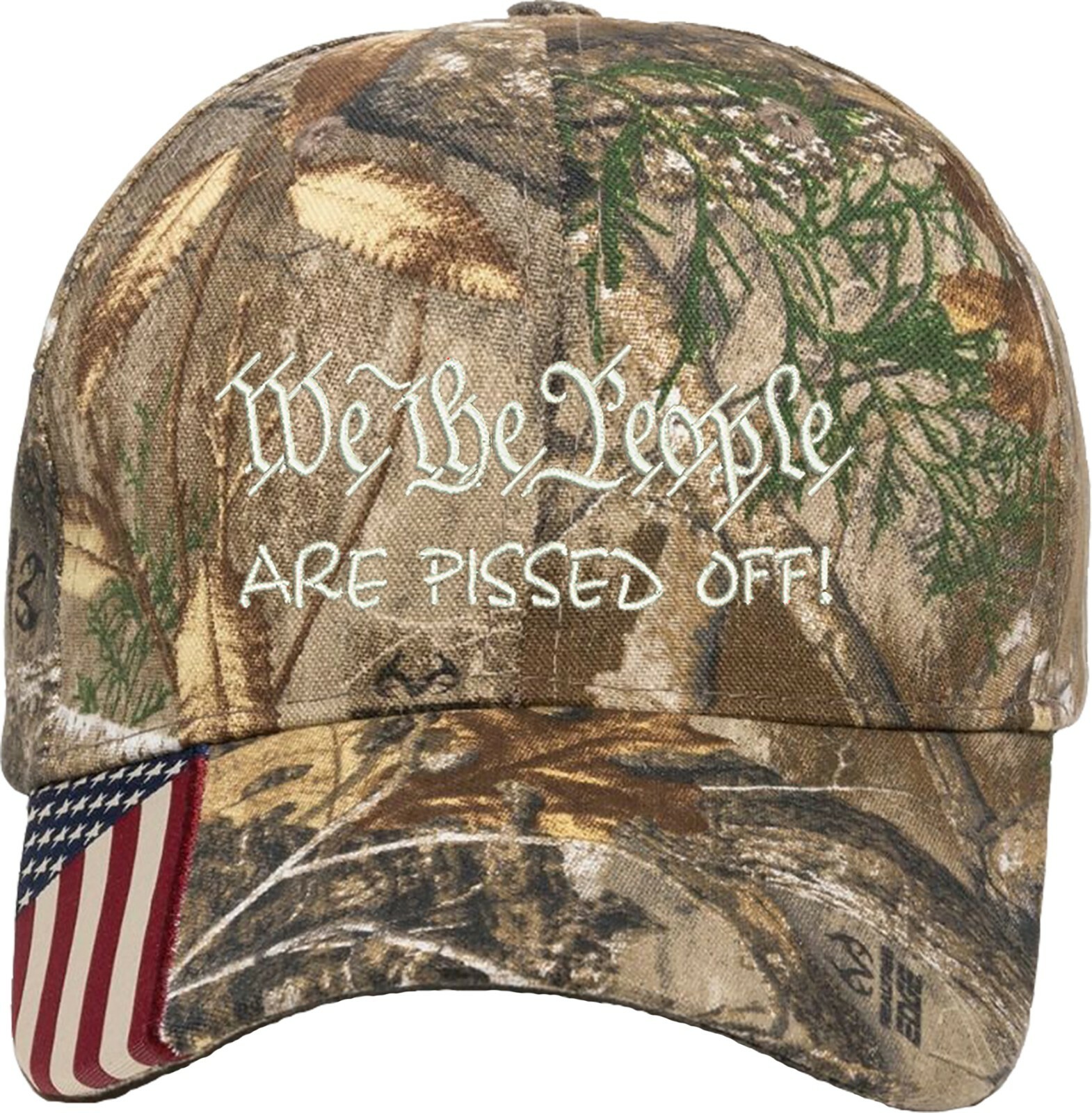 We the people are pissed off Embroidered Camo Structured One Size Fits All Hat gallery