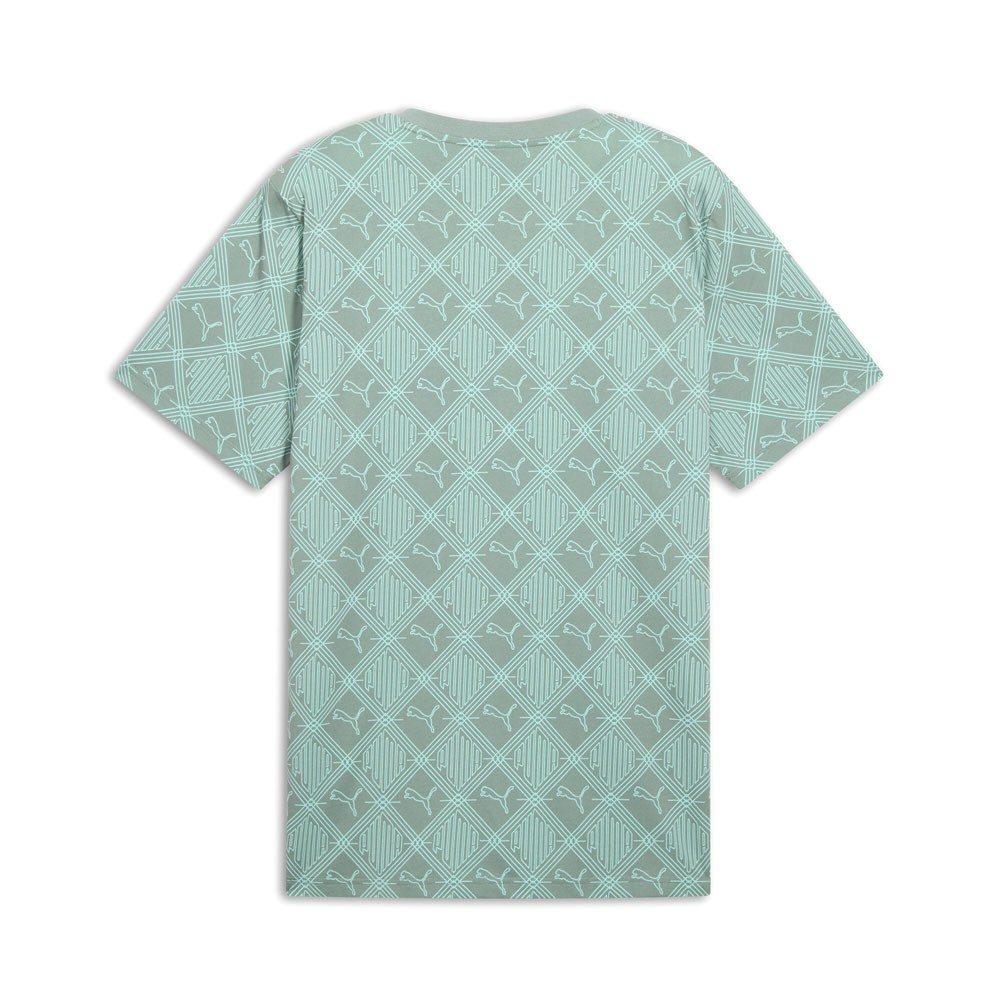 PUMA Essentials Logomania Graphic Crew Neck Short Sleeve T-Shirt Mens Green Casu gallery