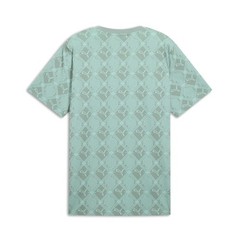 PUMA Essentials Logomania Graphic Crew Neck Short Sleeve T-Shirt Mens Green Casu