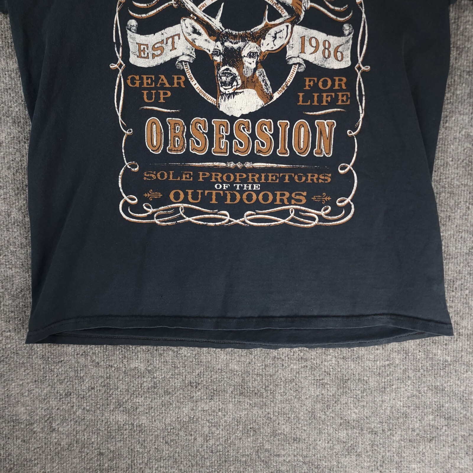 Mossy Oak Shirt Mens Large L Black Outdoor Hunting Hunter Hiking gallery