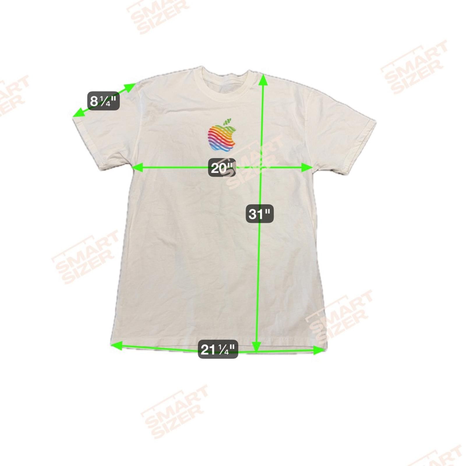 Apple The Grove Tee White Rainbow Wave Logo L Long Length Soft USA Made gallery