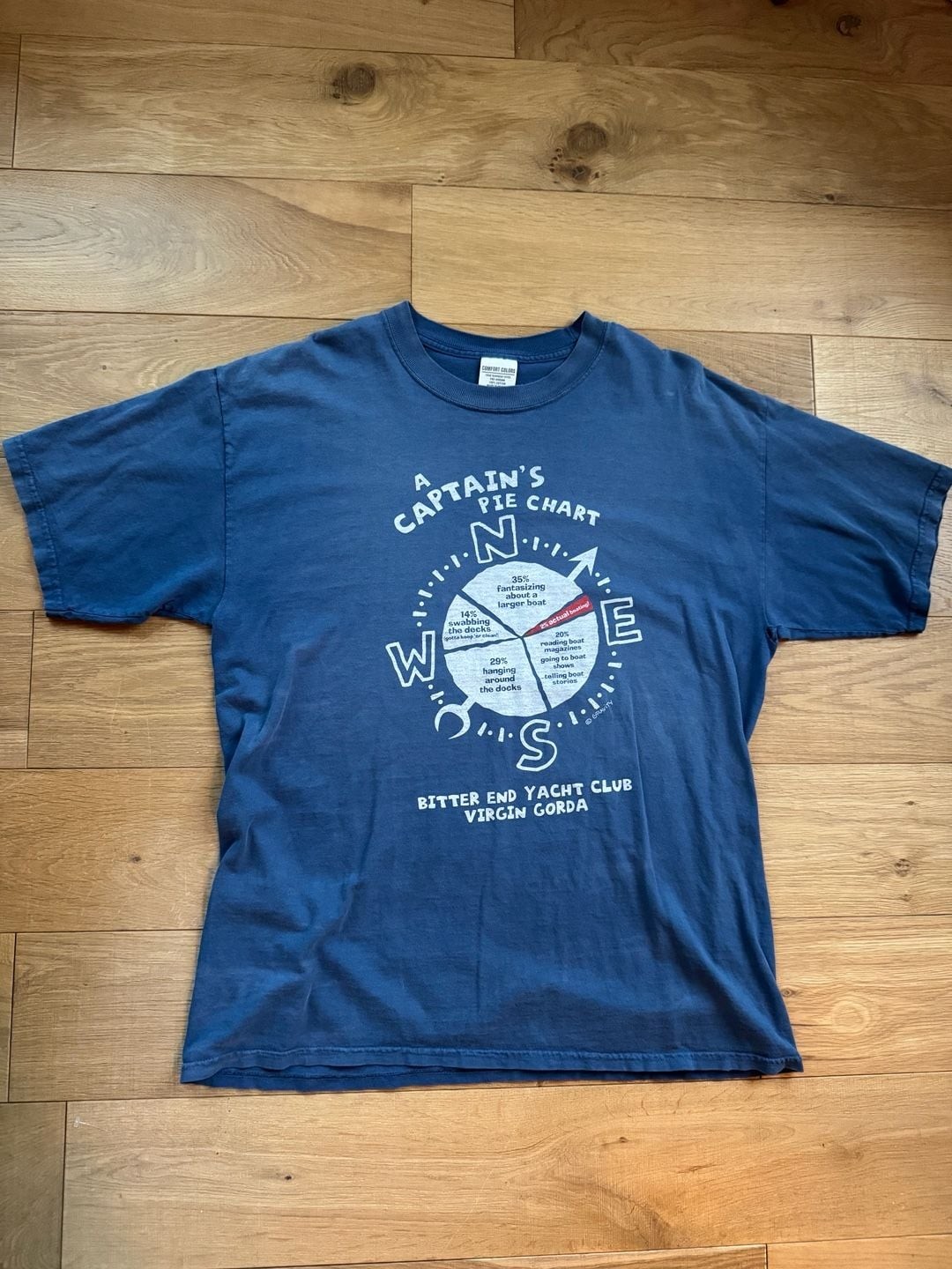 Comfort Colors Bitter End Yacht Club Virgin Gorda Captain Pie Chart Graphic Tee