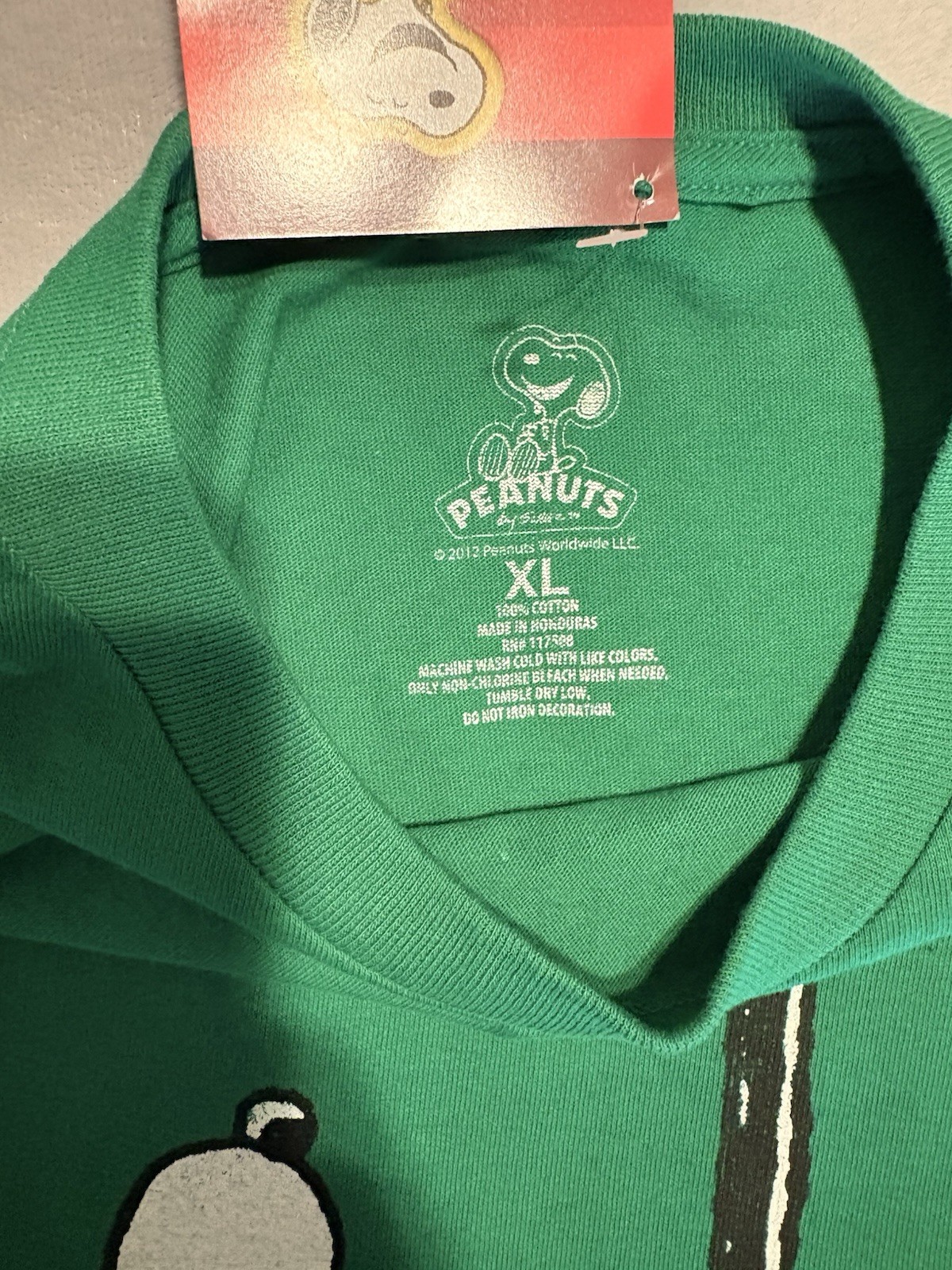 NWT Peanuts Snoopy T-shirt XL Green “I Need A Drink” Graphic Short Sleeve gallery