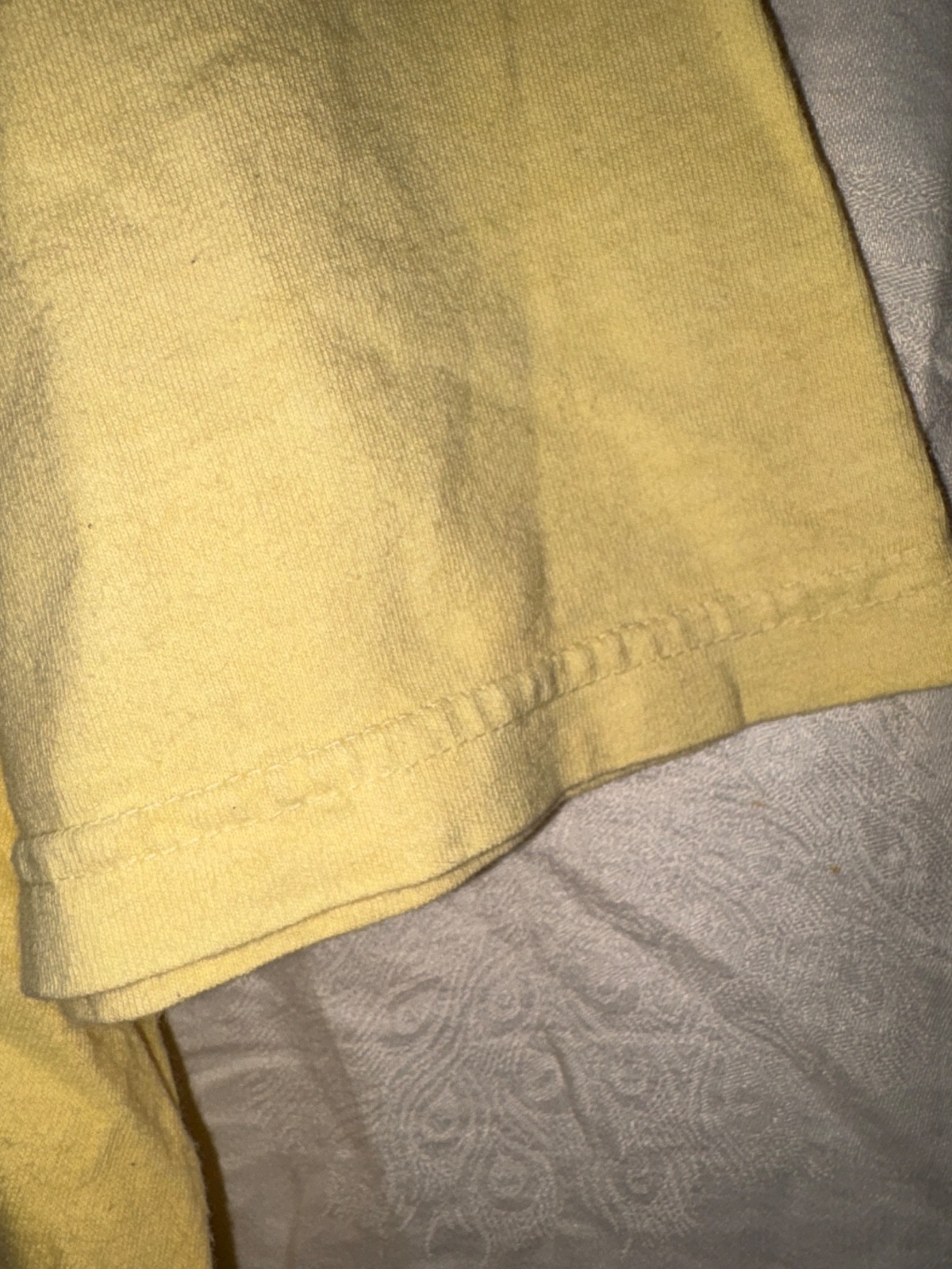 OLD NAVY Short Sleeve Shirt Men's XL-Pale Yellow w Graphic-100% Cotten gallery