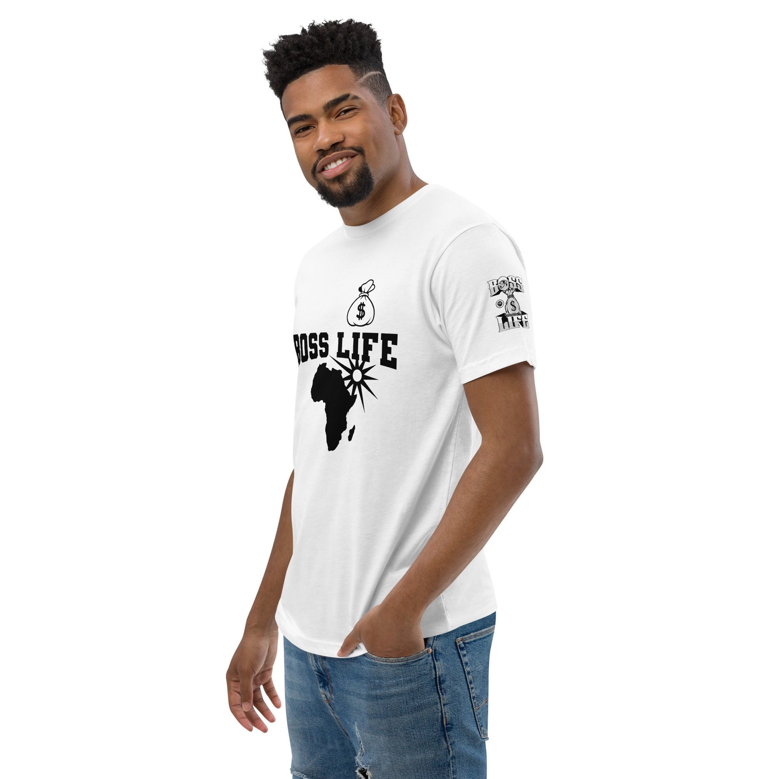 Boss Life African Money, egyptian pharaoh back Short Sleeve T-shirt gallery