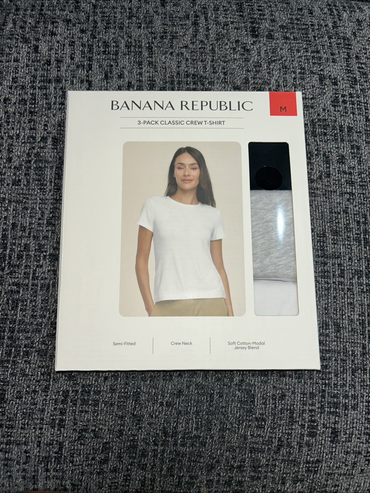 Banana Republic 3 Pack Women’s Classic Crew T-Shirt Size Med NIB