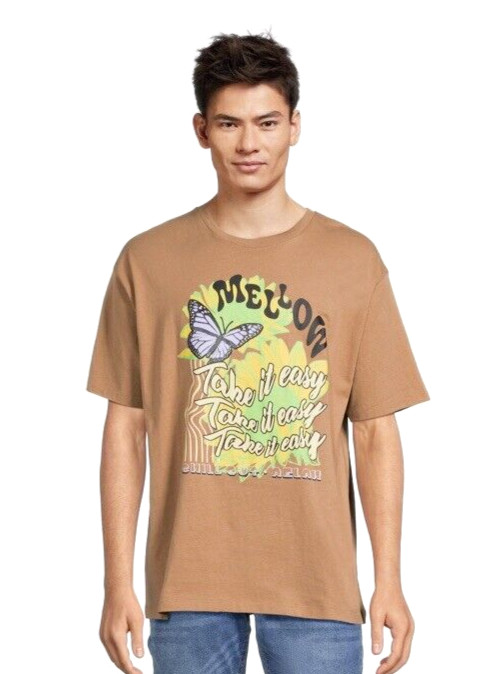NO BOUNDARIES Big Man 3X Brown Take it Easy Mellow Cotton Graphic T-Shirt NWT gallery