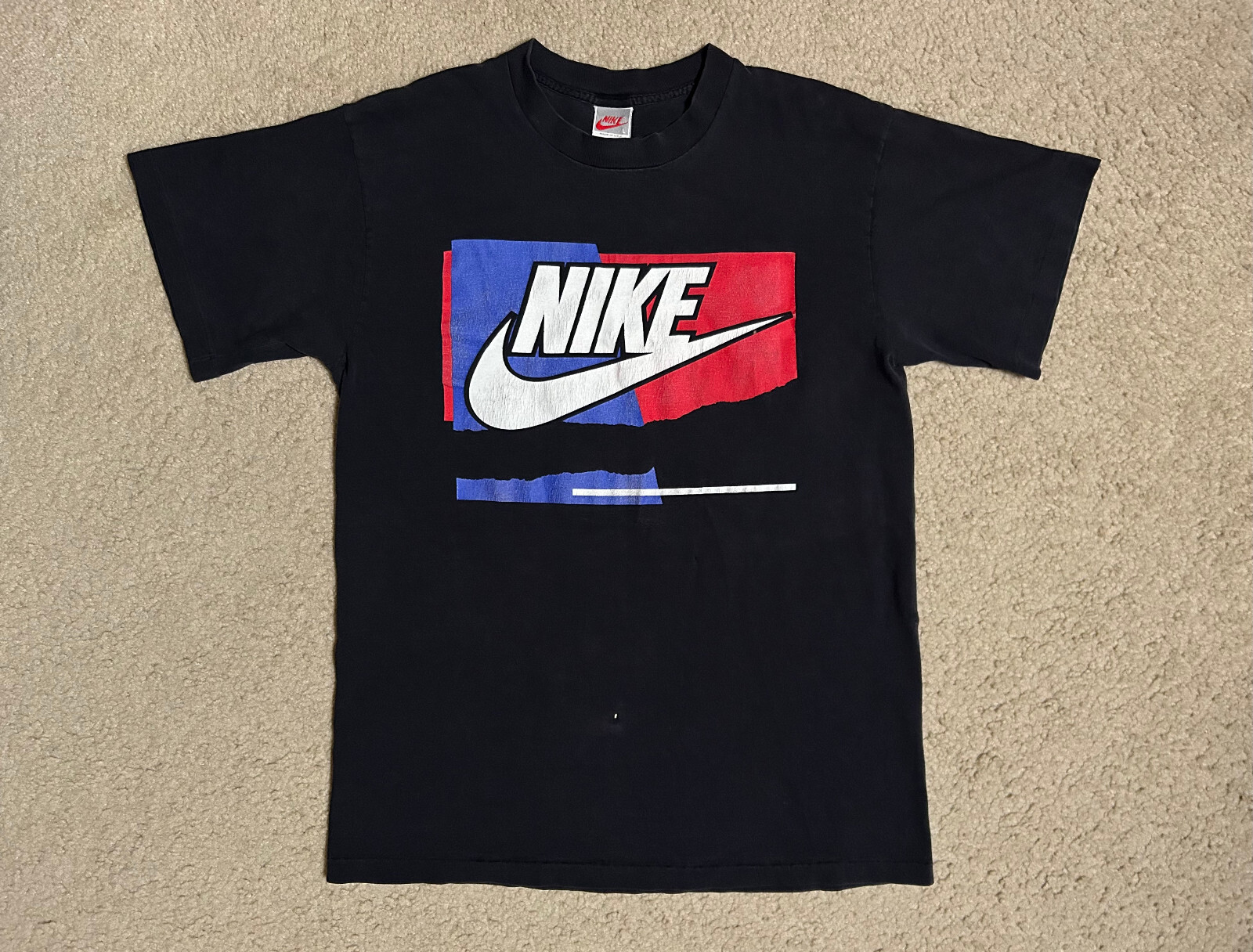 Vintage Nike 80’s Color Block Large (fits medium) USA Made Mens T-Shirt