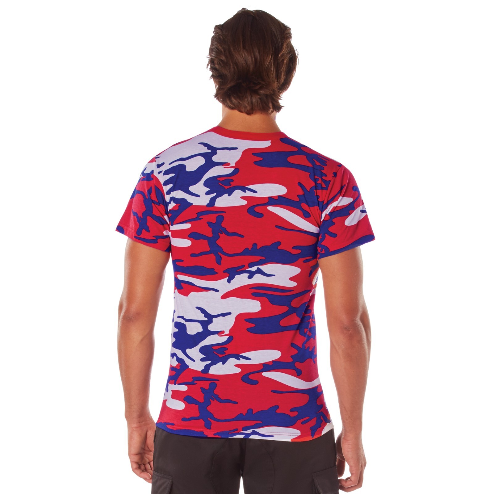 Men's American Camo Short Sleeve T-Shirt - Rothco Red White Blue Color Camo Tee gallery