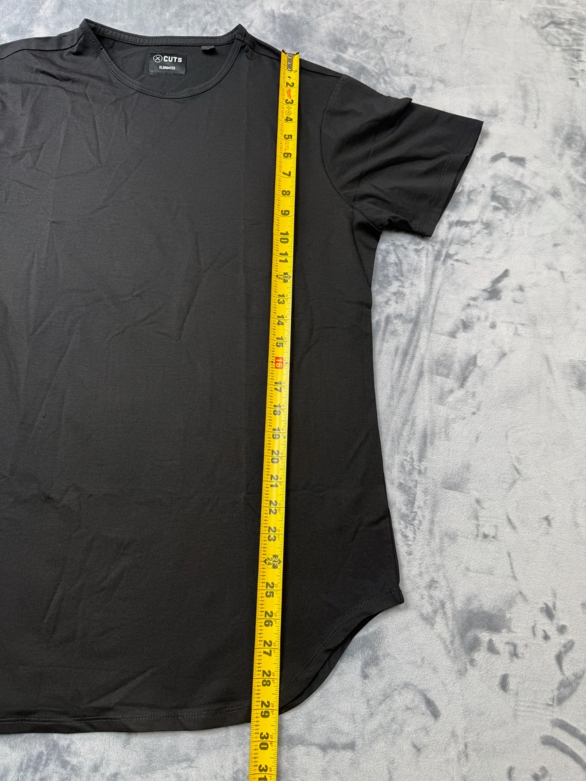 Cuts Clothing Crew Elongated Fit T-Shirt Men's Large Black Pyca Pro gallery