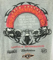 Ride to Remember 26th Leslie Watson Memorial Biker Mens Tshirt Silver Large
