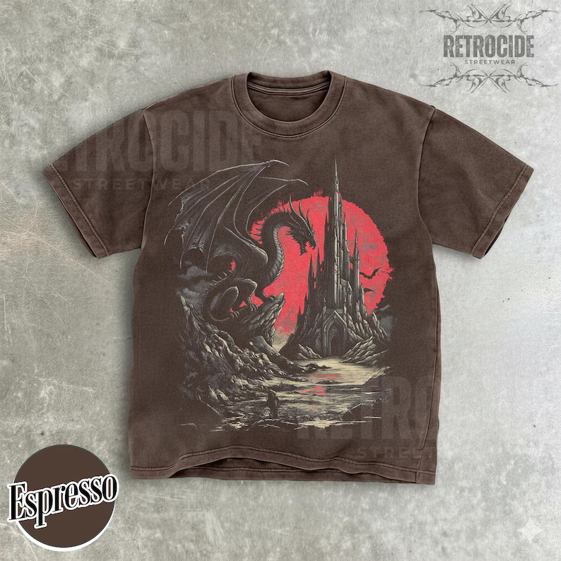 Dragon Medieval Comfort Tee Shirt Fantasy Graphic Men Women Unisex Gift gallery