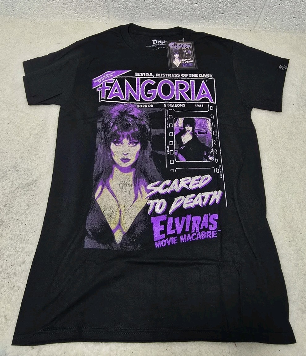 Fangoria Elvira Movie Macabre Graphic T-Shirt NwT Mens SZ Large (Fang)