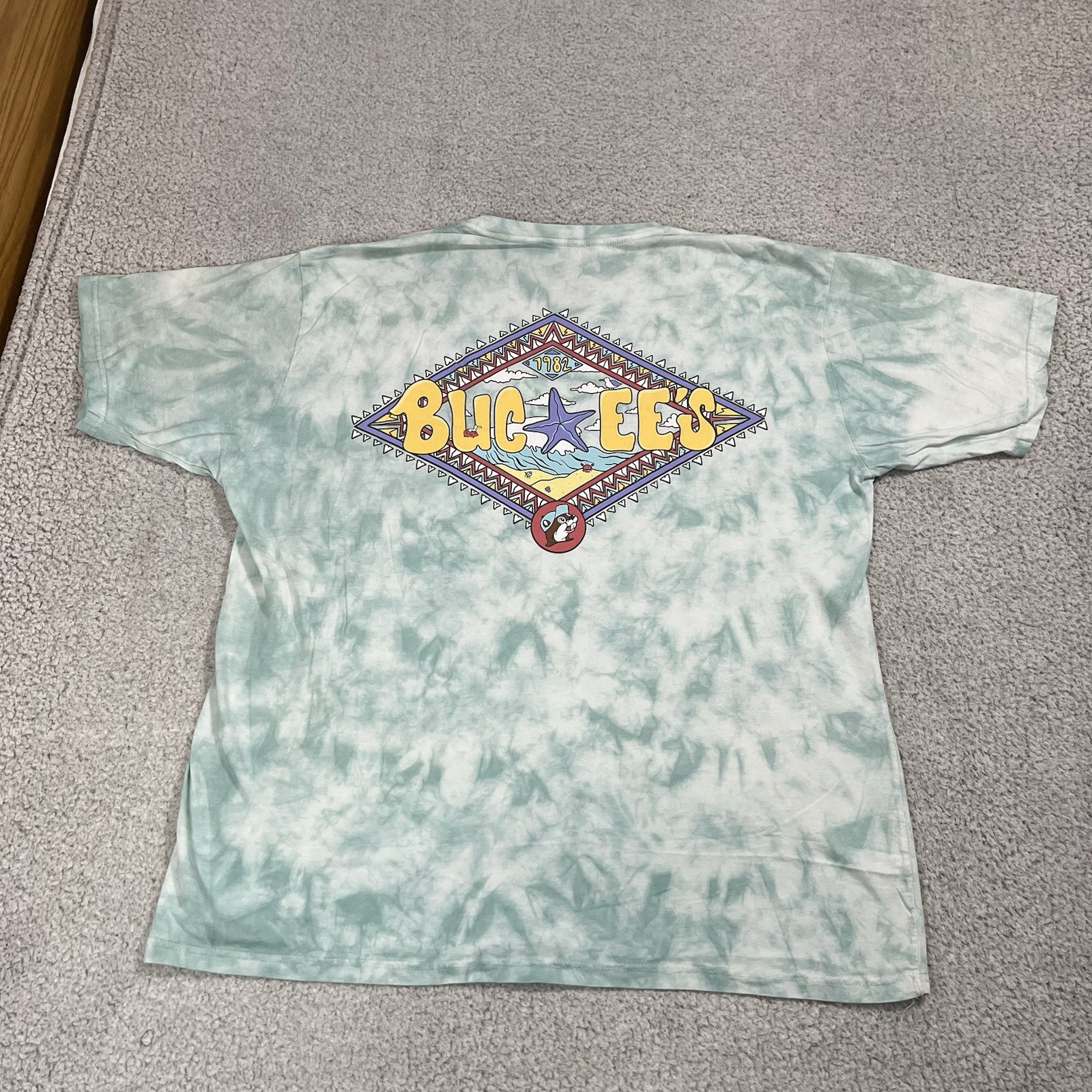 Bucees Shirt Mens 2XL Tie Dye Beach Outdoor Logo Beaver Short Sleeve gallery