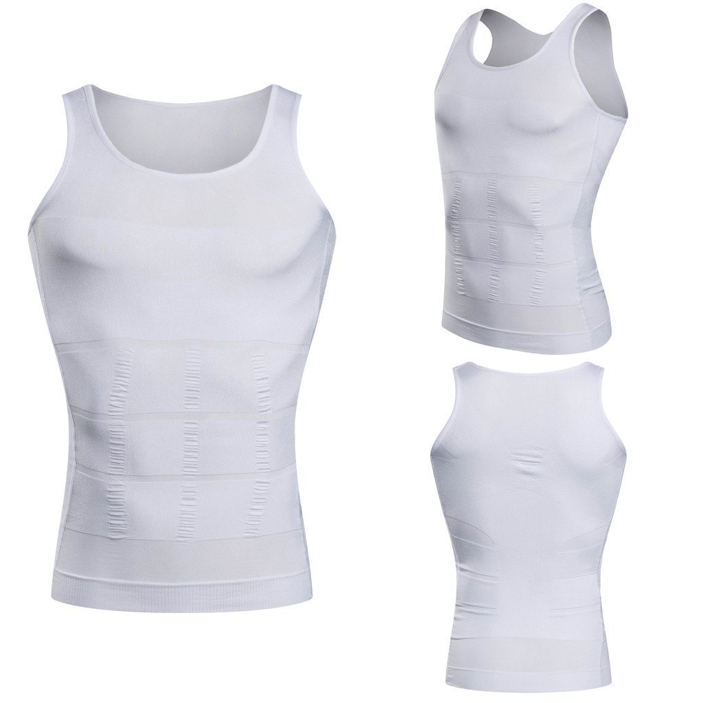 US Men Slimming Body Shaper Shirt Full Waist trainer Shapewear Corsets Gym Vest gallery