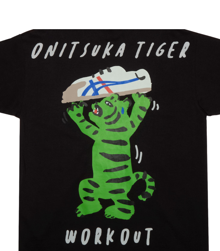 Onitsuka Tiger Oversized Graphic T-Shirt Unisex Lifestyle Tee Black 2183B623-001 gallery