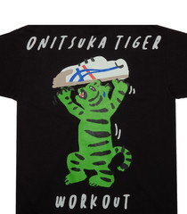 Onitsuka Tiger Oversized Graphic T-Shirt Unisex Lifestyle Tee Black 2183B623-001