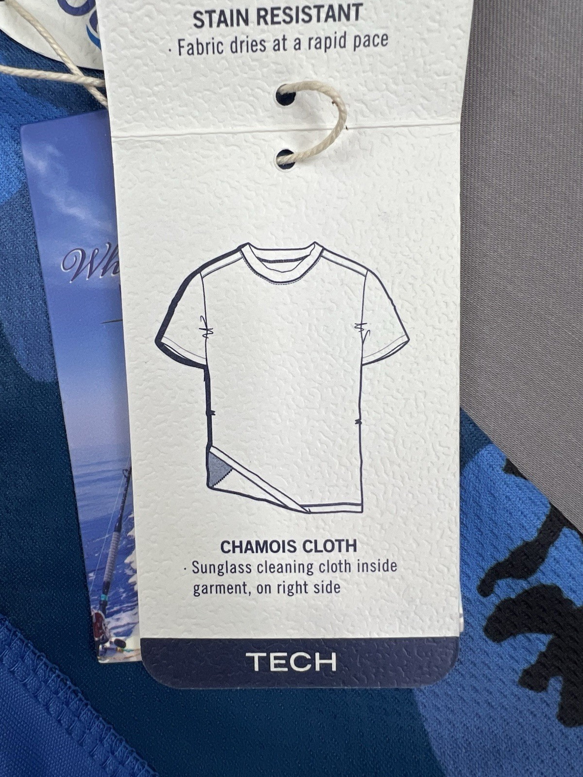 Nautica Shirt Men L Blue Camo OTF Offshore Tournament Fishing UPF50+ Performance gallery