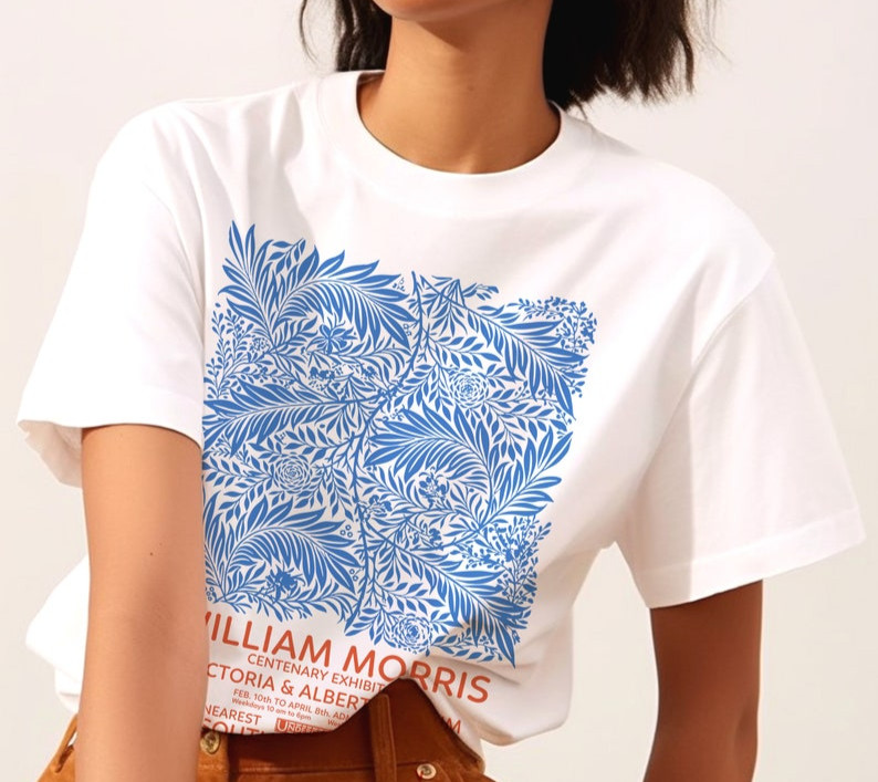 Flower Shirt Trendy Vintage Floral Shirt William Morris Botanical Art Unisex Tee gallery