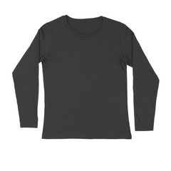 Round Neck Black Color Mix Size Full Sleeve Casual Wear T shirt For Men