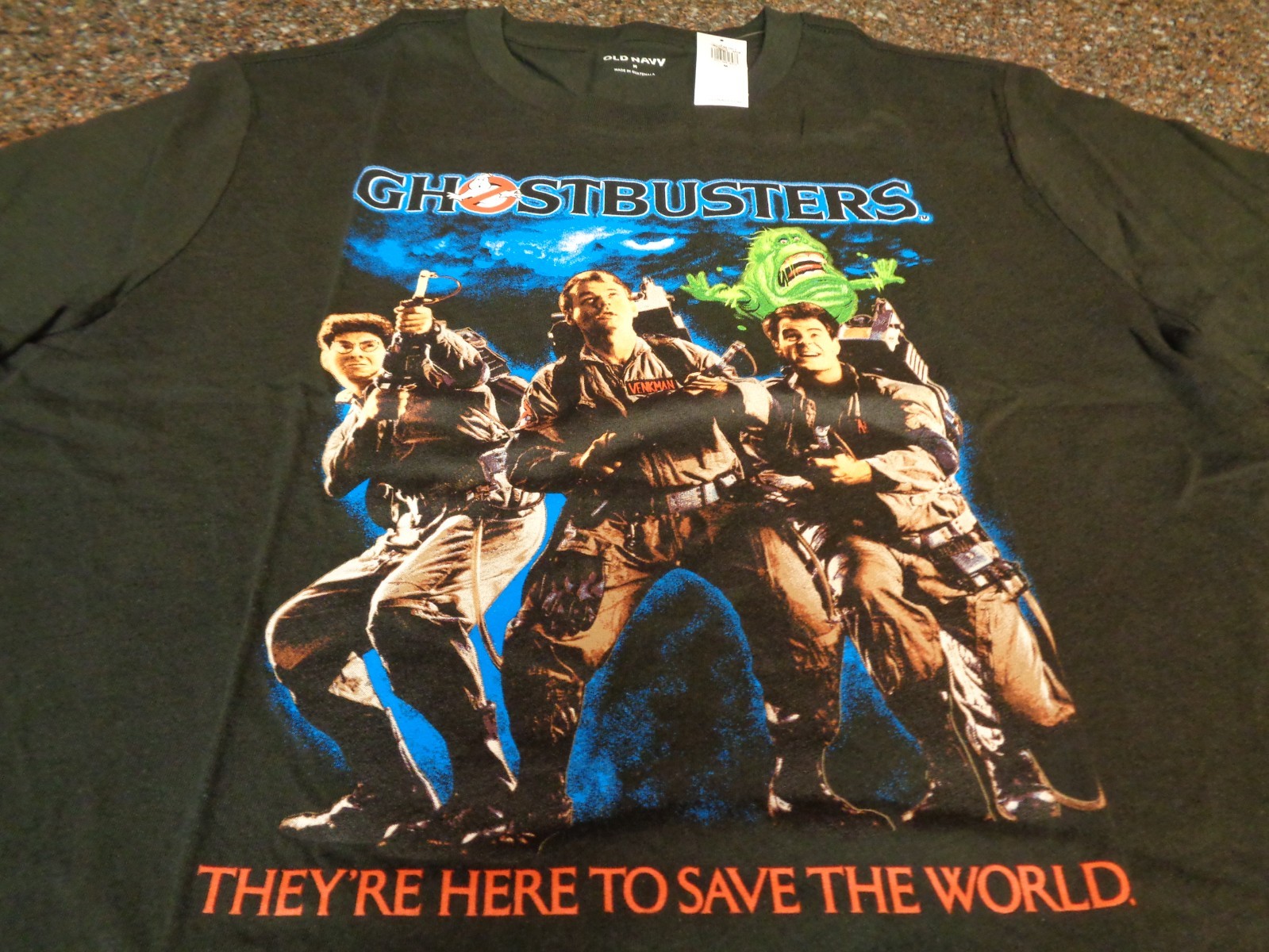 Ghostbusters T-shirt Adult Medium 👻 They're Here to Save the World Black NWT gallery
