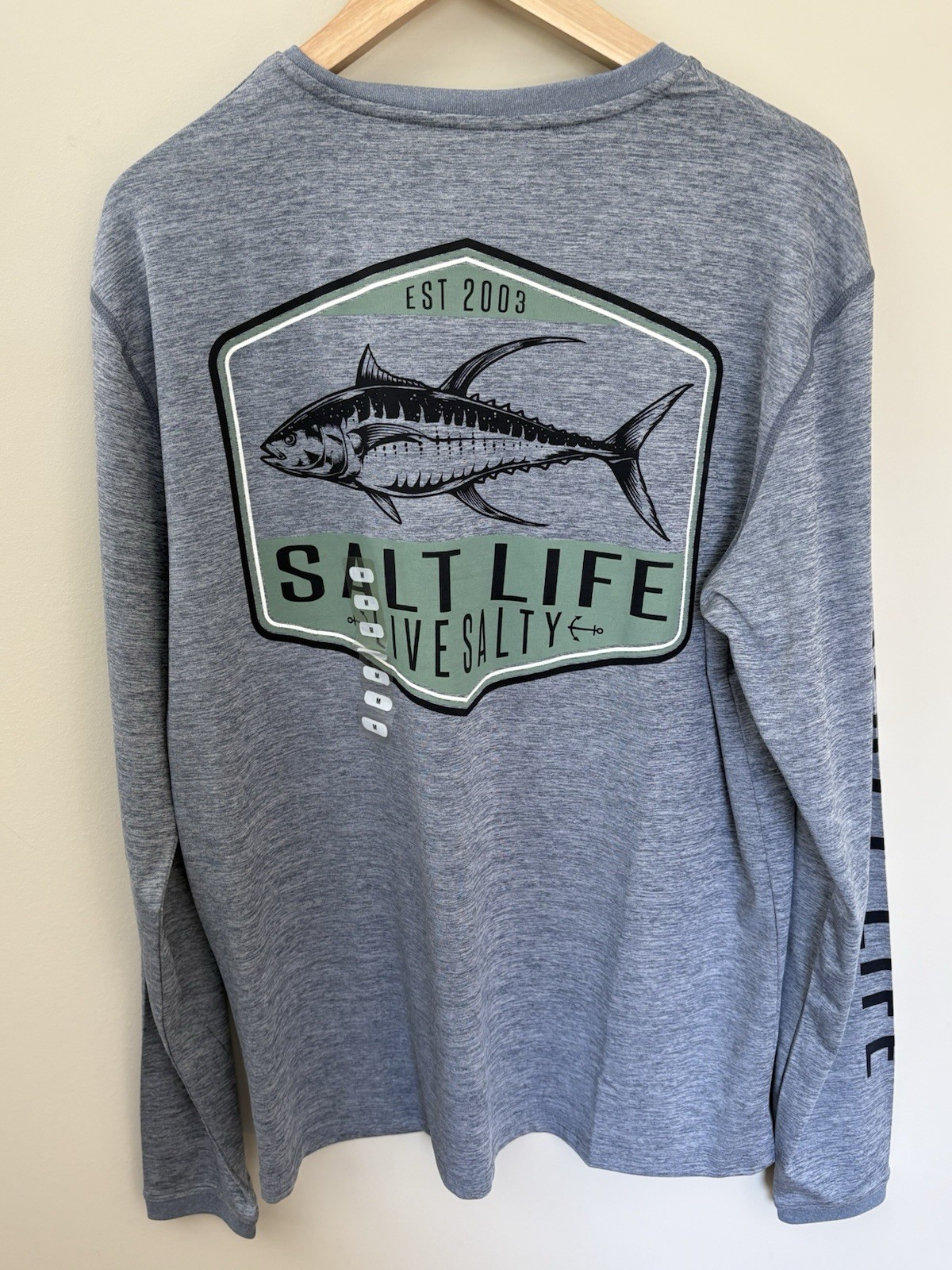 Salt Life Tunability Long Sleeve Gray Tech Shirt Size Medium New with Tags gallery