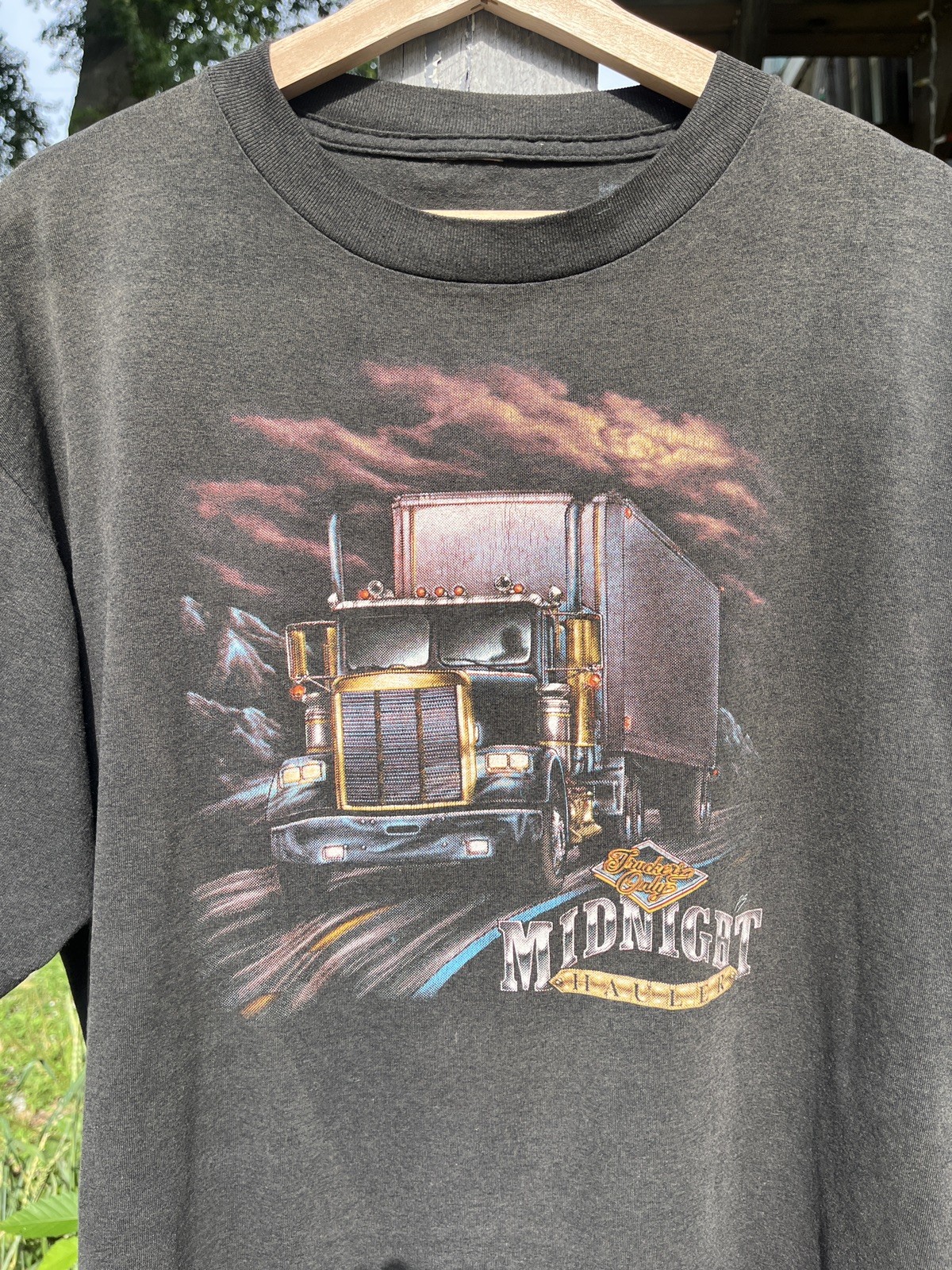Vintage 3D Emblem Truckers Only 1988 Shirt Truck Stop Harley Single Stitch XL gallery