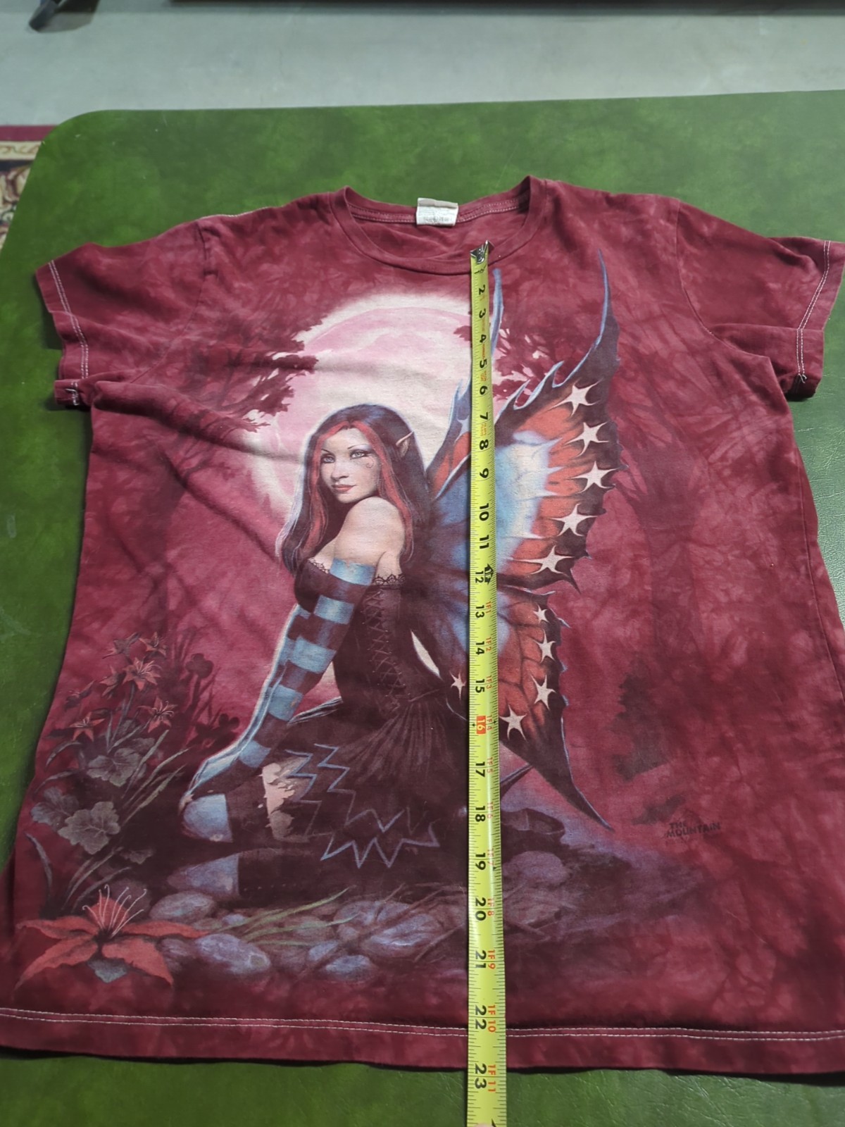 The Mountain Fairy Moon Night Elf Fantasy Red Tie Dye Shirt Size Large gallery