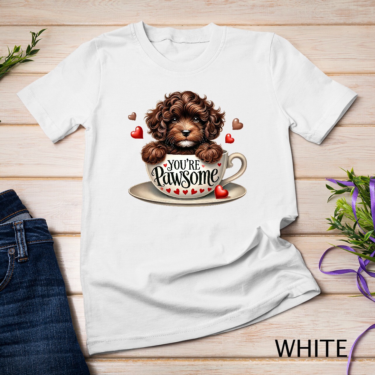 Puppy Love A Heartwarming Valentine’s Day Design Funny T-Shirt Unisex T-shirt