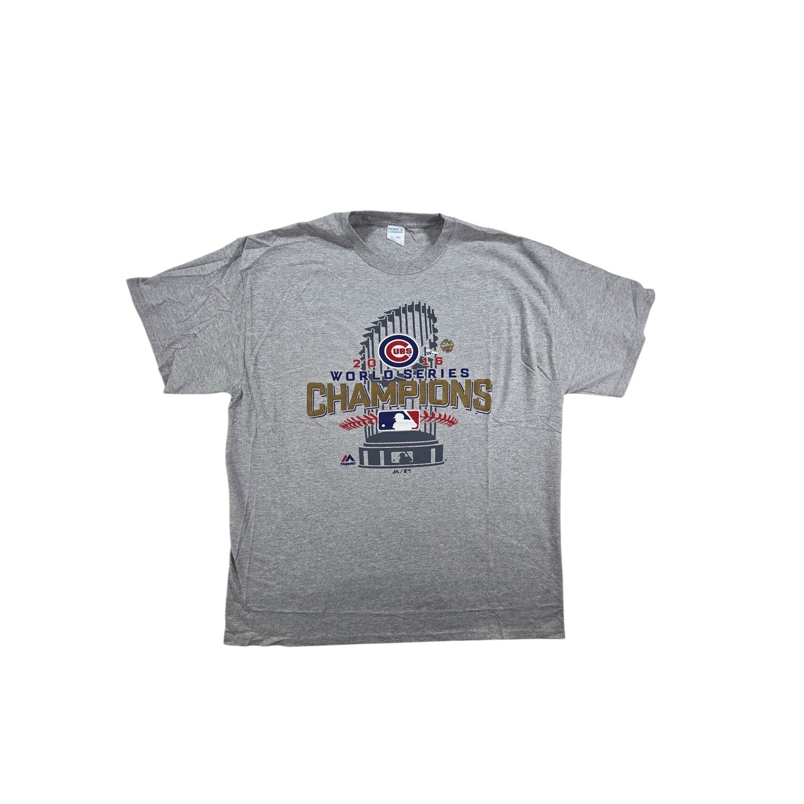 Port & Company Cubs 2016 World Series Champions Gray T-Shirt XL MLB gallery