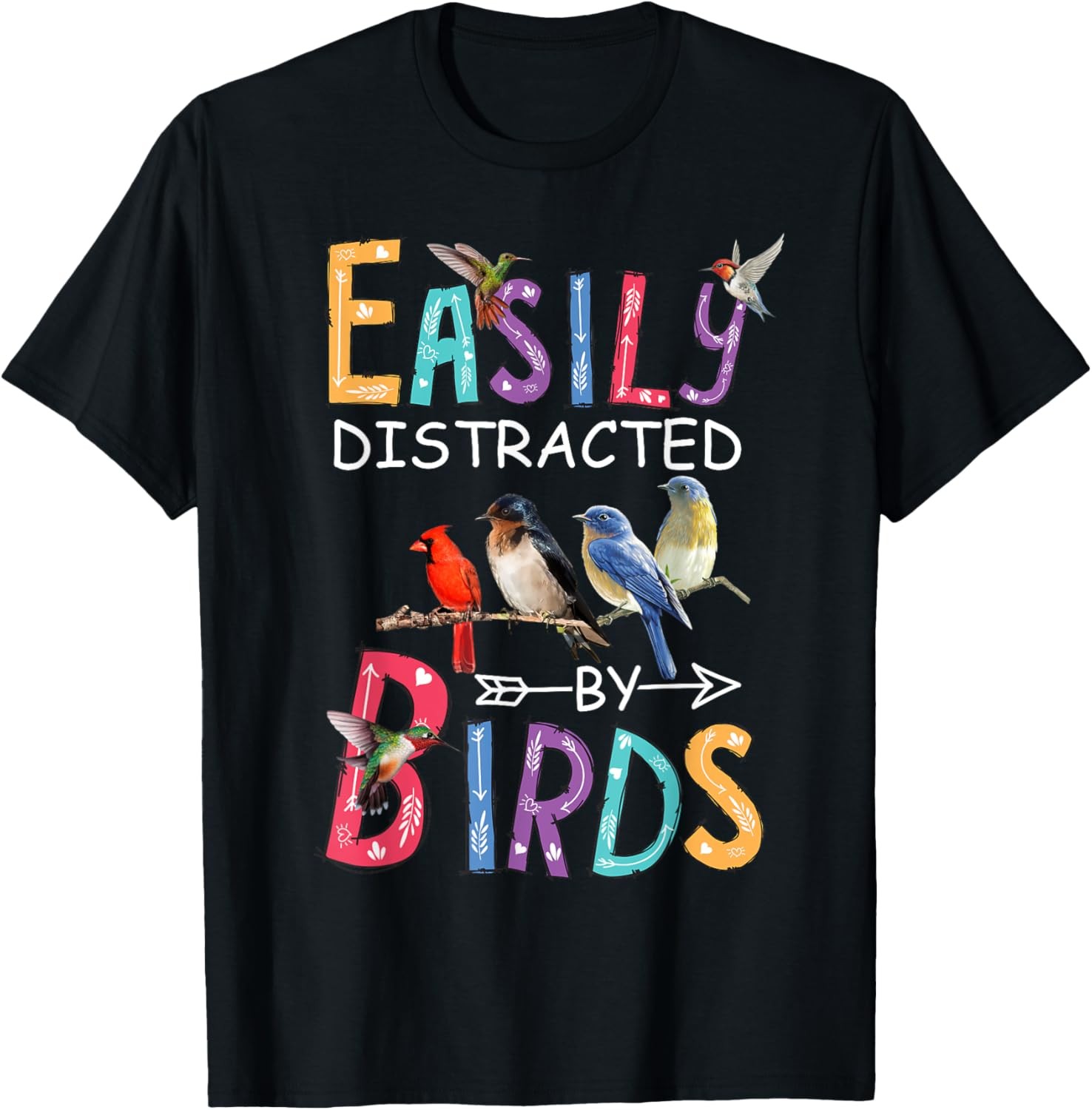 Easily Distracted By Birds Funny Bird T-Shirt gallery